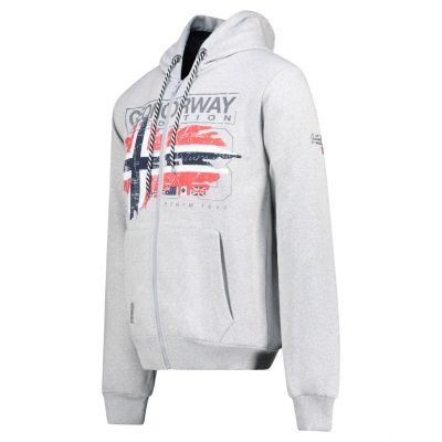 2. Geographical Norway Grusty Blended DB 100 M sweatshirt WZ3084H/GN-Blended Gray
