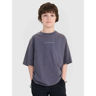 Boy's oversize printed T-shirt 4F 4FJWSS25TTSHM1879-22S