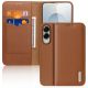 Dux Ducis Hivo Samsung Galaxy S25 Edge Case with Flip and RFID Protection - Brown