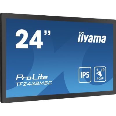 iiyama 23.8-inch 10-point PCAP Open Frame touchscreen monitor with IPS panel technology, edge-to-edge glass design, anti-fingerprint coating and metal casing