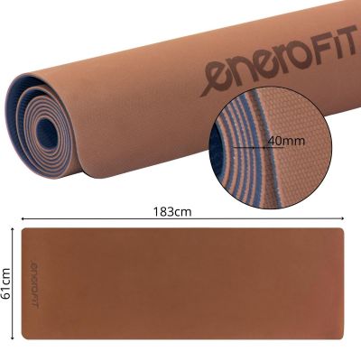 13. YOGA AND FITNESS MAT TPE ANTI-SLIP BROWN ENERO FIT