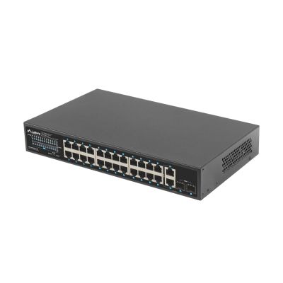 18. LANBERG SWITCH POE RACK 19" 24X 1GB POE+/2X GB/2X SFP 360W RSGE-24P-2GE-2S-360