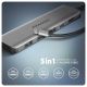 2. Axagon HMC-5H USB-C 3.2 Gen 1 hub 3x USB-A 4K HDMI PD 100W - Silver Wired USB 3.2 Gen 1 (3.1 Gen 1) Type-C Silver