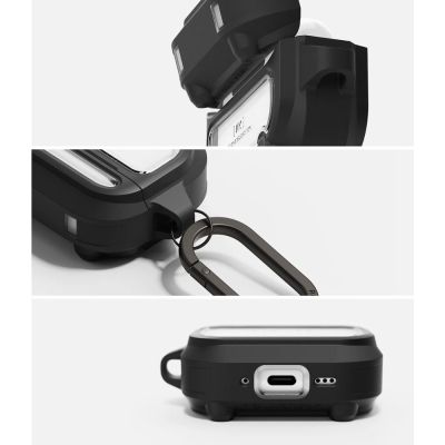 6. Ringke UX Magnetic Case for AirPods Pro 3 - Black and Clear