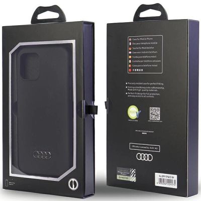 7. Audi Silicone Case iPhone 12/12 Pro 6.1" black/black hardcase AU-LSRIP12P-Q3/D1-BK
