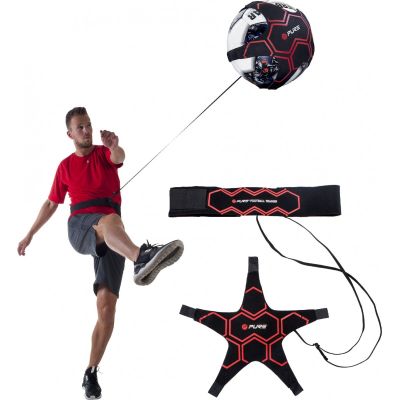 FOOTBALL TRAINER WITH RUBBER BLACK RED PURE 2 IMPROVE