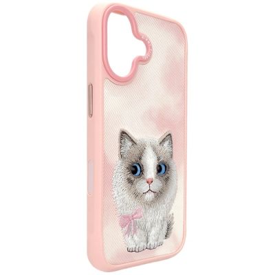 5. Nimmy Big Eyed Pet 2.0 Cat Case for iPhone 17 - Pink