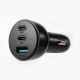 7. Joyroom 70W car charger with 3 ports: USB, 2 x USB C black (JR-CL26)