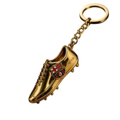 6. FC Barcelona original licensed keychain in the shape of a golden football boot B7084