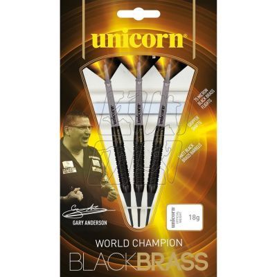 3. Unicorn Black Brass soft tip darts - Gary Anderson 16g: 23661 | 18g: 23662