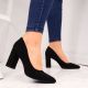 27. Sergio Leone W SK316A Suede Pumps on the Block Heel in Black 