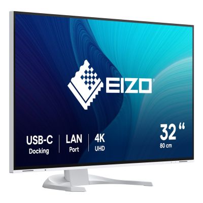 8. EIZO FlexScan EV3240X-WT Monitor - 80 cm (31.5") - 3840 x 2160 pixels - 4K Ultra HD - LCD - 5 ms - White