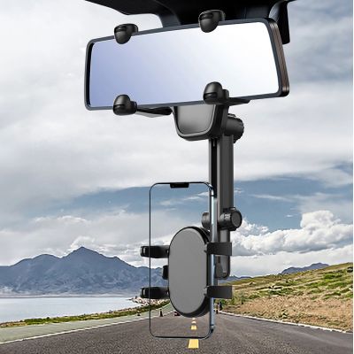5. Car Phone Holder for Rearview Mirror - Black