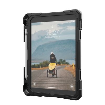 8. UAG Plasma HS Kickstand - protective case with Apple Pencil holder, hand rest and stand for iPad 10.9" 10th generation / 11" (A16) (ice/black)