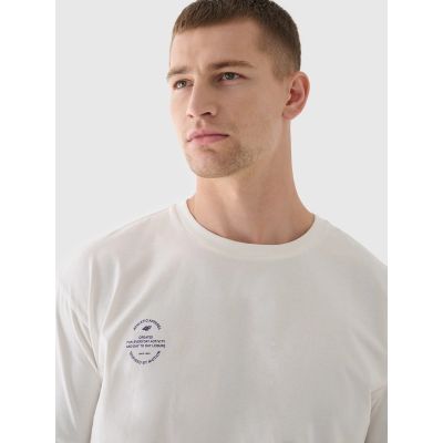 5. Smooth unisex oversize T-shirt 4F 4FRAW24TTSHU2672-12S