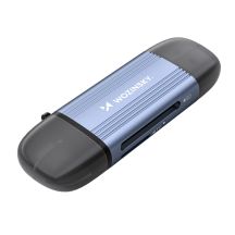 Wozinsky WCR-5G Memory Card Reader for SD and microSD USB-A 3.0 / USB-C 3.0 Aluminum - Gray