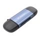 Wozinsky WCR-5G Memory Card Reader for SD and microSD USB-A 3.0 / USB-C 3.0 Aluminum - Gray