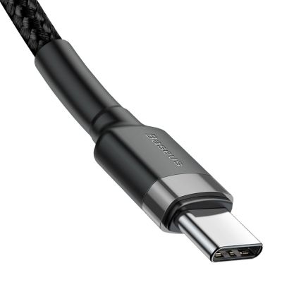 4. Baseus CATKLF-HG1 USB-C - USB-C PD QC cable 60W 3A 480Mb/s 2m - black and gray