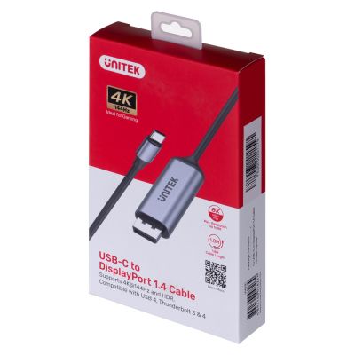 4. UNITEK ADAPTER CABLE USB-C - DP 1.4 8K 60HZ 1.8M