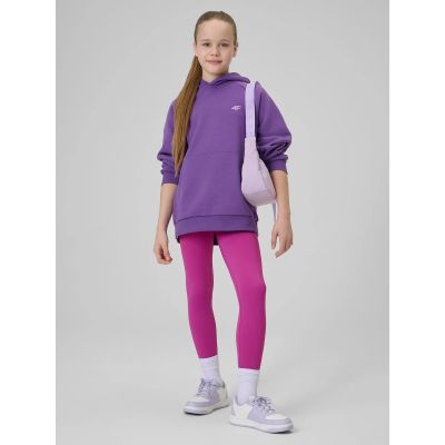 6. Girls' loose sweatshirt with hood 4F 4FJRSS26TSWSF3040-50S