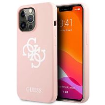 Guess Silicone 4G Logo Case for iPhone 13 Pro Max 6.7" - Pink