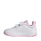 5. Adidas Tensaur Sport 3.0 kids' shoes white and pink JQ1844