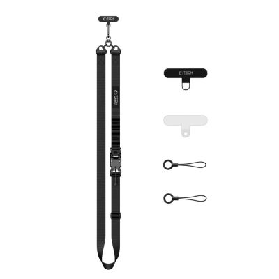 2. Tech-Protect C9S Rope Crossbody Phone Lanyard - Black