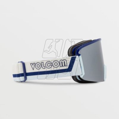 3. Volcom GARDEN DARK BLUE OFF WHITE SKY/SILVER CHROME snowboard goggles (VG0122106)