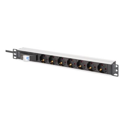 17. Digitus Aluminum 7-way socket strip with automatic switch