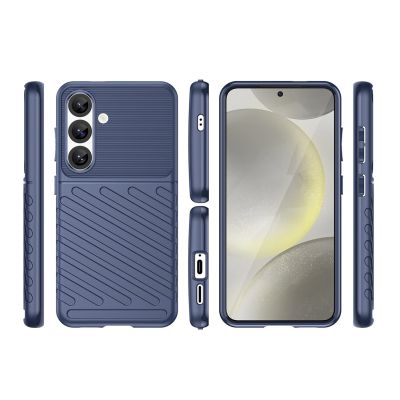 3. Thunder Case Samsung Galaxy S25 Silicone Armored Case - Blue