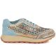 2. Women's openwork shoes in blue and beige Artiker 58C1289