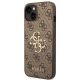 2. Guess 4G Big Metal Logo Case for iPhone 14 - Brown