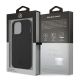 8. Mercedes Leather Meshed Metal Logo Case for iPhone 13 Pro / iPhone 13 - Black