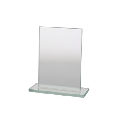 Glass trophy with a broken base