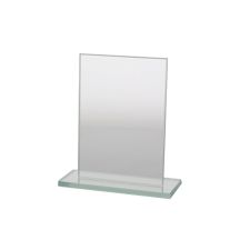 Glass trophy with a broken base