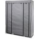 10. TEXTILE WARDROBE 175x133x43CM DARK GREY 28873