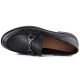 3. Women's leather moccasins, black, Vinceza 18117