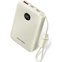 Vention Powerbank 10000mAh 2 x USB-C 1x USB-A with display 22.5W beige