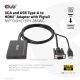 3. CLUB3D CAC-1720 Cable Adapter 0.6m HDMI Type A (Standard) VGA (D-Sub) + USB Black