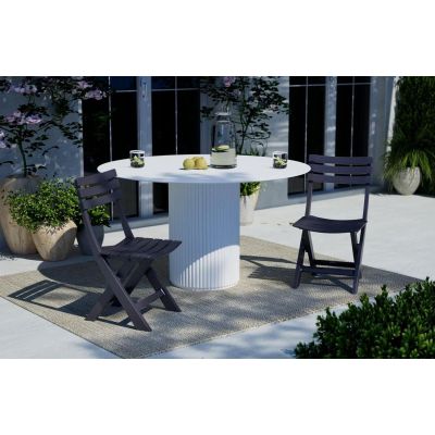 30. SET OF 4 FOLDABLE PLASTIC CATERING CHAIRS KOMODO ANTHRACITE