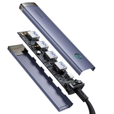 5. Baseus UltraJoy Series USB-A/USB-C hub 4xUSB-A 3.0 1xUSB-C 5V - gray