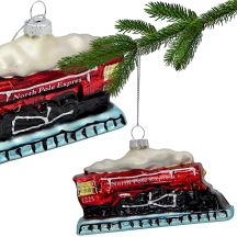 GLASS SHAPED ORNAMENT THE POLAR EXPRESS SASKA GIFT & DECOR