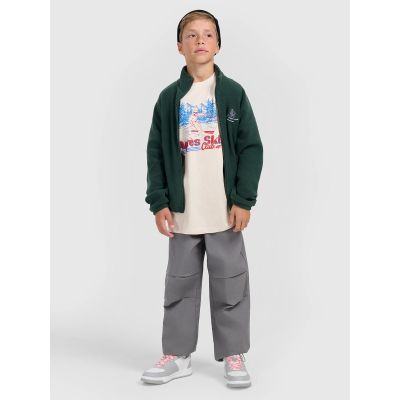 4. 4FWarm fleece with stand-up collar for boys 4F 4F4FJRAW25TFLEM438-40S