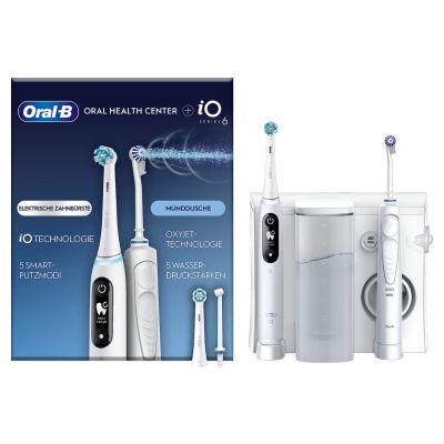 Oral-B iO6 & OxyJet Adult Rotating-Pulsating Toothbrush White