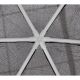 12. HEXAGONAL GARDEN PAVILION 2x2x2x2.5M WITH MOSQUITO NET, GRAY