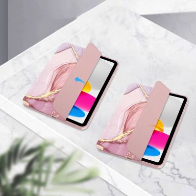 7. Tech-Protect SC Pen Case for iPad 10.9" 2022 - Pink Marble
