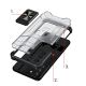 7. Crystal Ring Case tough hybrid cover + magnetic holder for Samsung Galaxy S22 + (S22 Plus) red