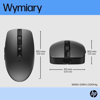 19. HP 710 Rechargeable Silent Mouse Black wireless with battery black 6E6F2AA
