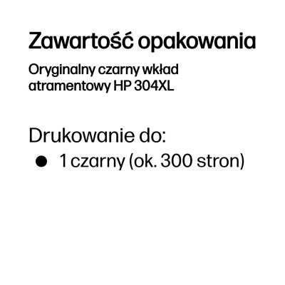20. HP Black Ink Cartridge HP 304XL, HP304XL=N9K08AE, 300 pages