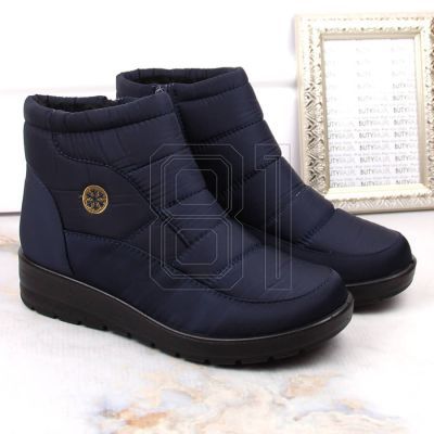 12. News W EVE437B navy blue wedge snow boots